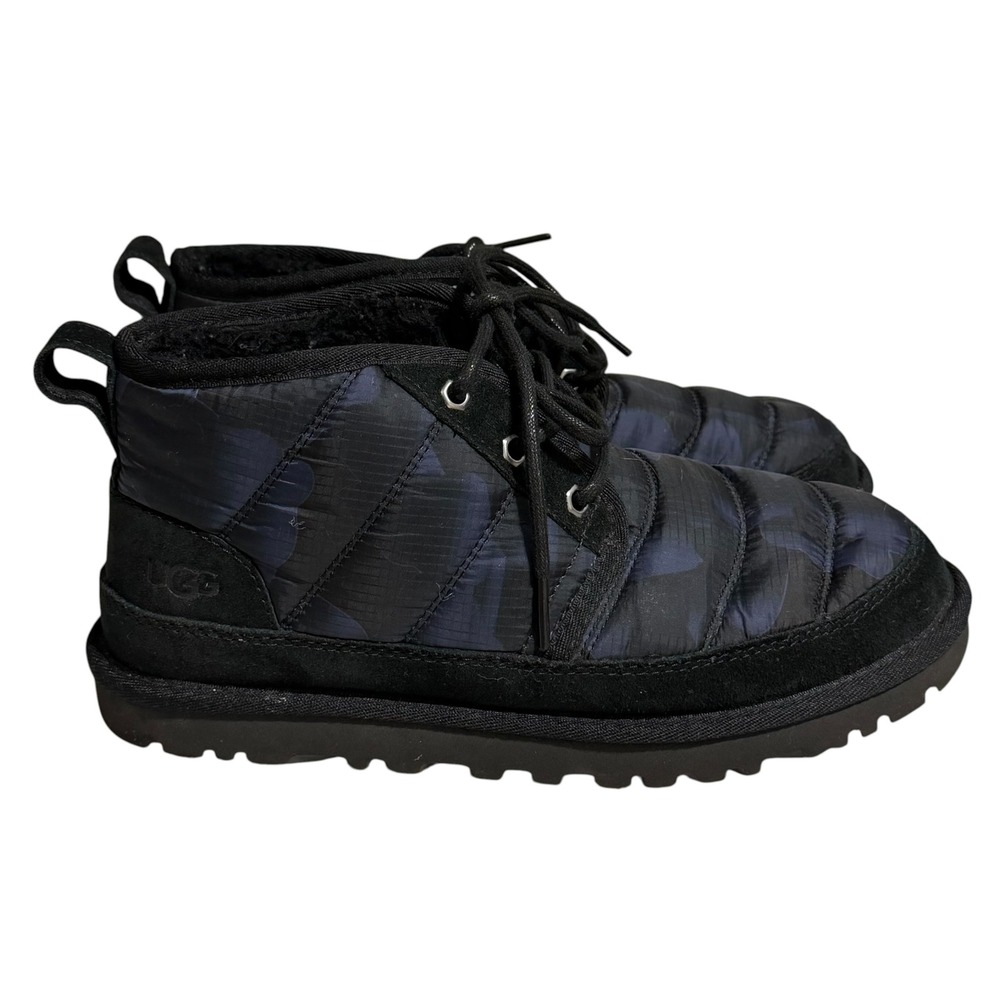 UGG Neumel LTA Camo Dark Blue Black Puffer Boots 1136591 Mens 7 Womens 9